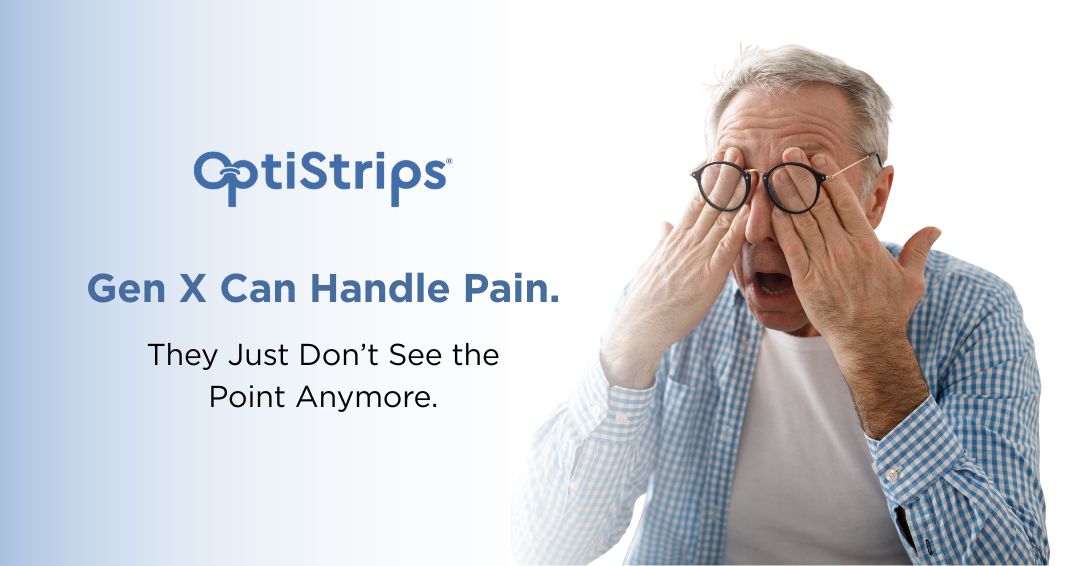 Gen X man rubbing eyes with glasses — blog cover for OptiStrips