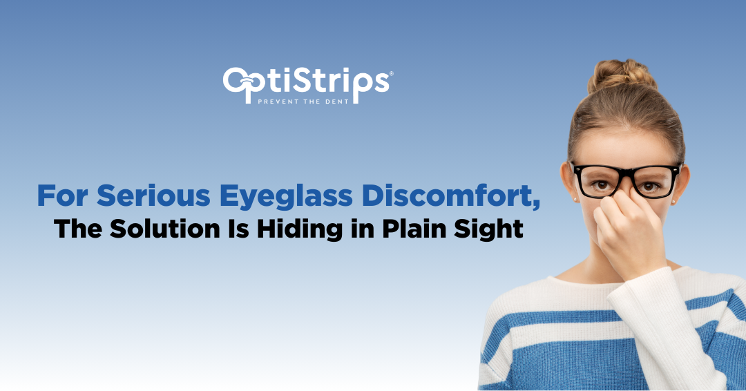  Blog cover image suggesting solutions for serious eyeglass discomfort, emphasizing that answers are often overlooked.