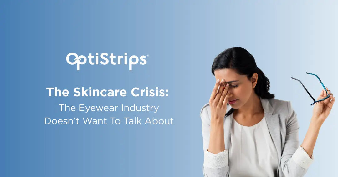 A visual representation of the skincare crisis, highlighting various skin issues and products in disarray.